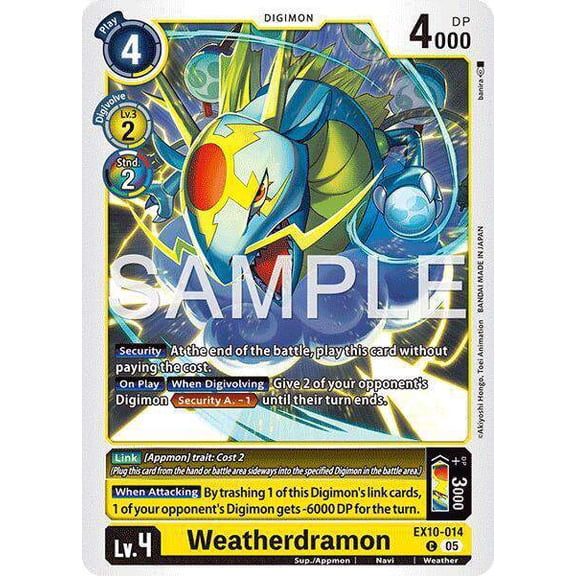 Digimon Sinister Order Common Weatherdramon EX10-014