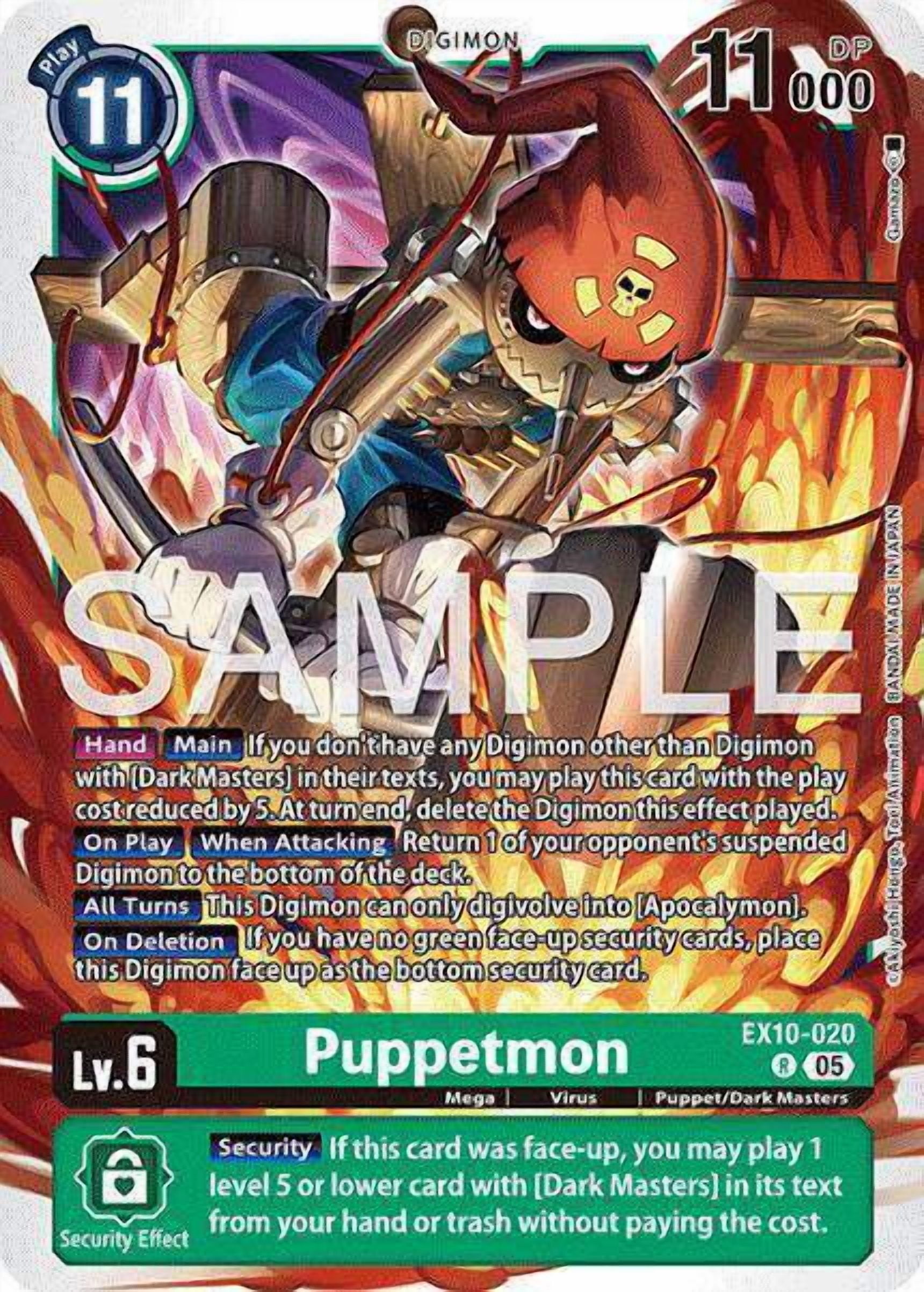 Digimon Sinister Order Rare Puppetmon EX10-020 - Walmart.com