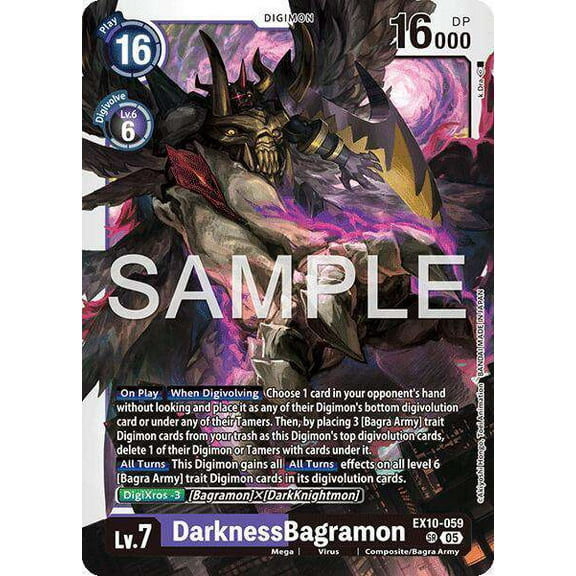 Digimon Sinister Order Super Rare DarknessBagramon EX10-059
