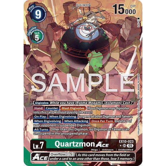 Digimon Sinister Order Super Rare Quartzmon ACE EX10-023 [Alternate Art]