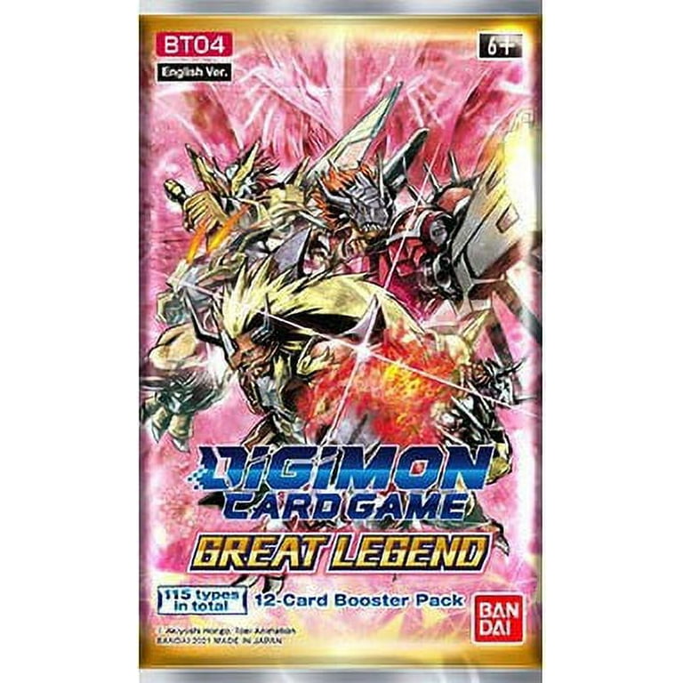BANDAI HOBBY Digimon TCG Booster Pack BT04, 12 Cards, Great