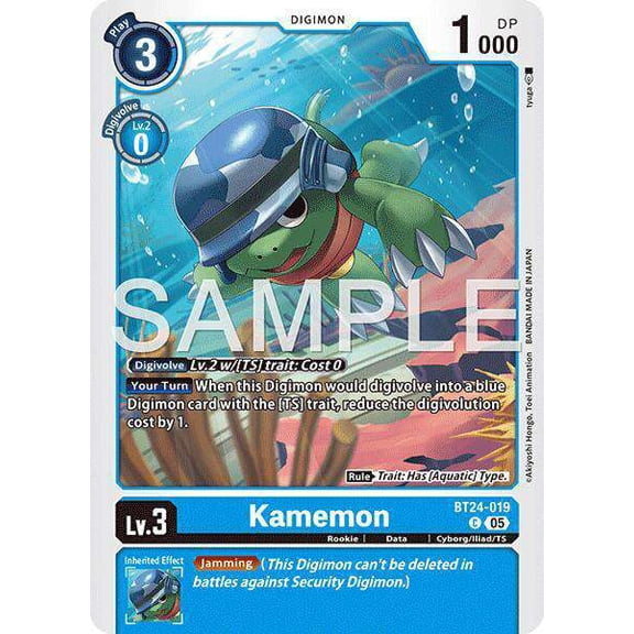 Digimon Time Stranger Common Kamemon BT24-019
