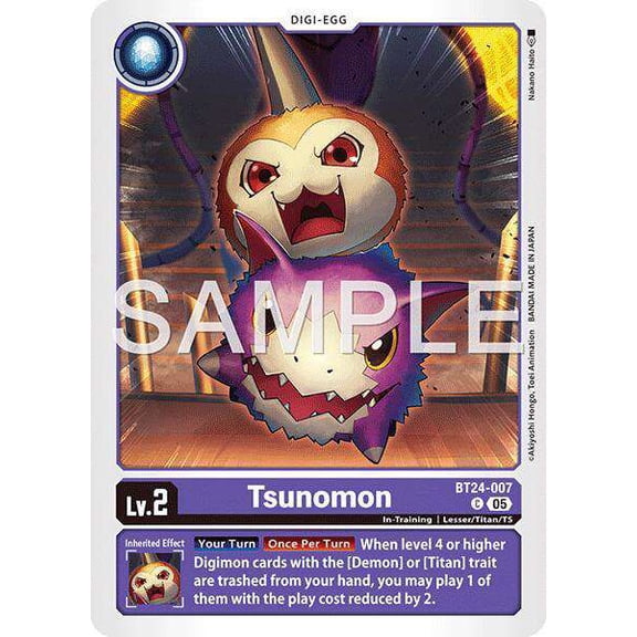 Digimon Time Stranger Common Tsunomon BT24-007