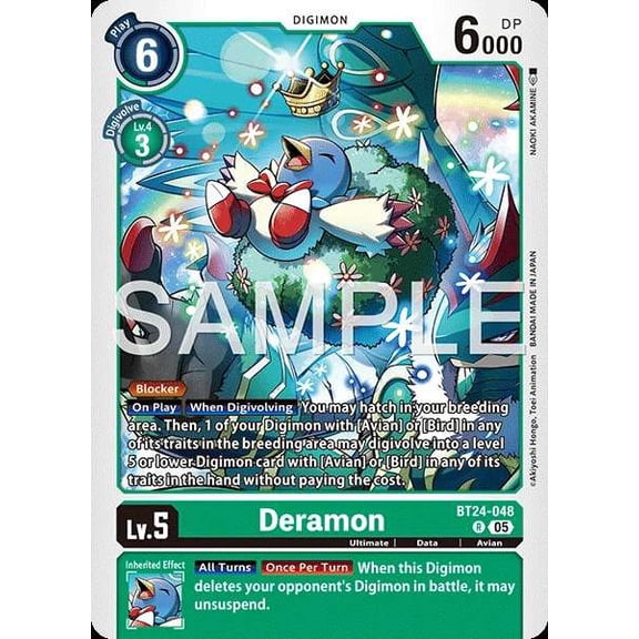 Digimon Time Stranger Rare Deramon BT24-048