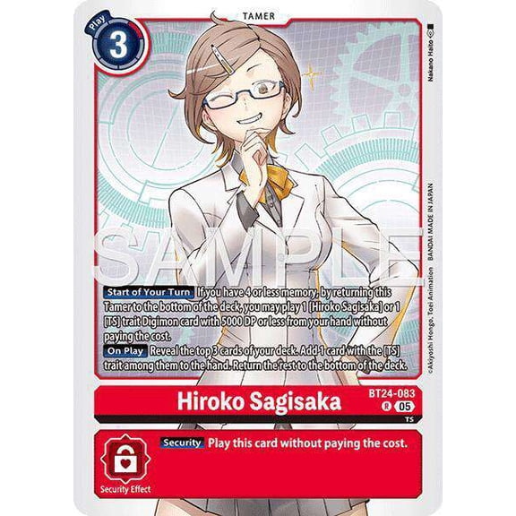 Digimon Time Stranger Rare Hiroko Sagisaka BT24-083