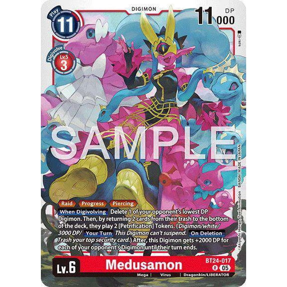 Digimon Time Stranger Rare Medusamon BT24-017