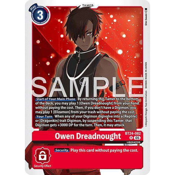 Digimon Time Stranger Rare Owen Dreadnought BT24-082