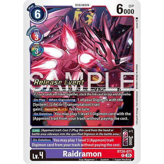 Digimon Time Stranger Rare Raidramon BT24-071