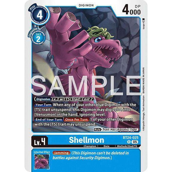 Digimon Time Stranger Rare Shellmon BT24-025