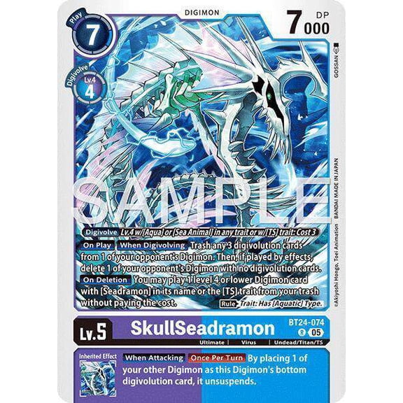 Digimon Time Stranger Rare SkullSeadramon BT24-074