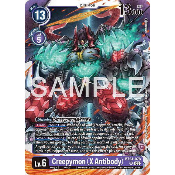 Digimon Time Stranger Super Rare Creepymon (X Antibody) BT24-078