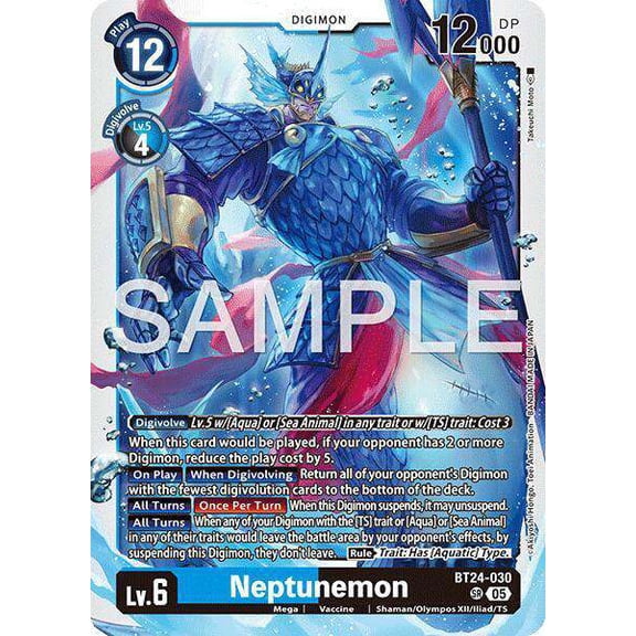 Digimon Time Stranger Super Rare Neptunemon BT24-030