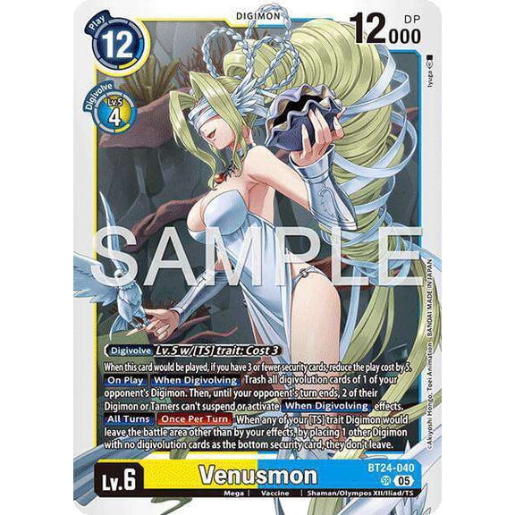 Digimon Time Stranger Super Rare Venusmon BT24-040