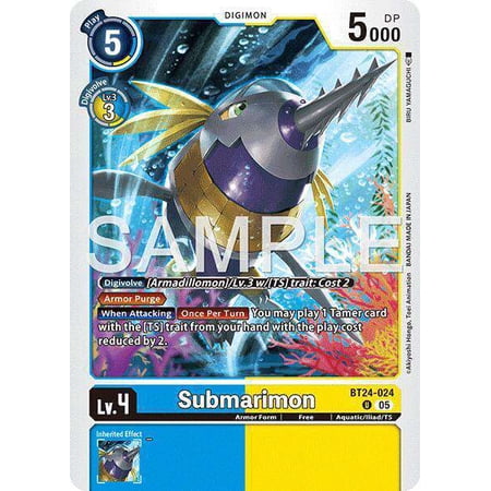 Digimon Time Stranger Uncommon Submarimon BT24-024