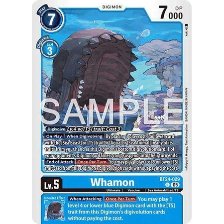 Digimon Time Stranger Uncommon Whamon BT24-029