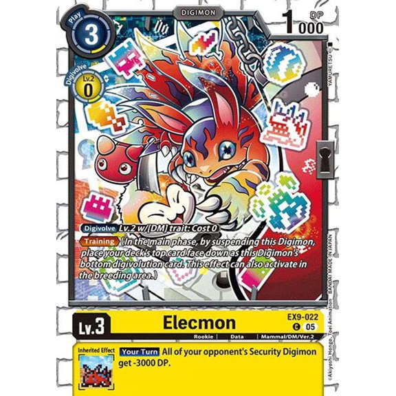 Digimon Versus Monsters Common Elecmon EX9-022