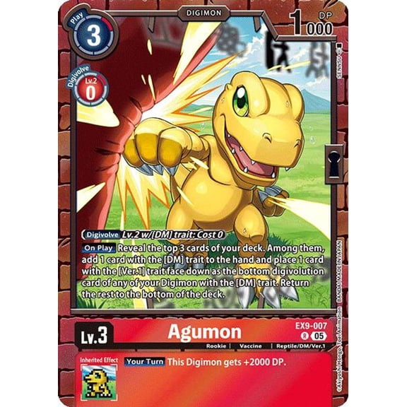 Digimon Versus Monsters Rare Agumon EX9-007