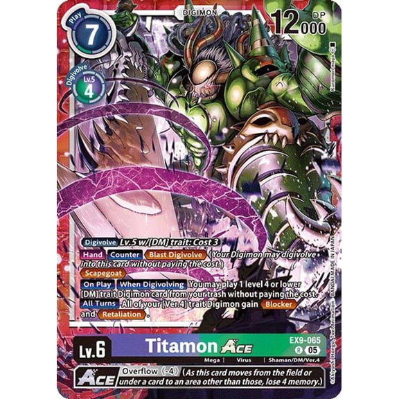 Digimon Versus Monsters Rare Titamon ACE EX9-065