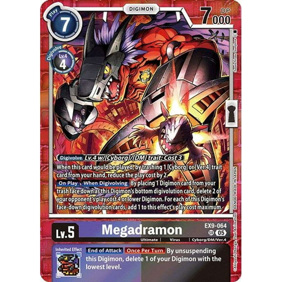 Digimon Versus Monsters Super Rare Megadramon EX9-064