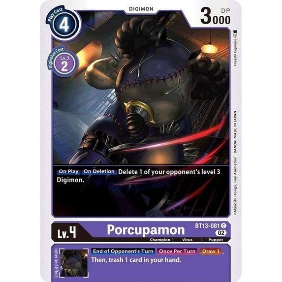 Digimon Versus Royal Knights Common Porcupamon BT13-081