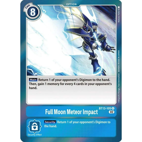 Digimon Versus Royal Knights Rare Full Moon Meteor Impact BT13-105