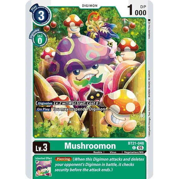 Digimon World Convergence Common Mushroomon BT21-048