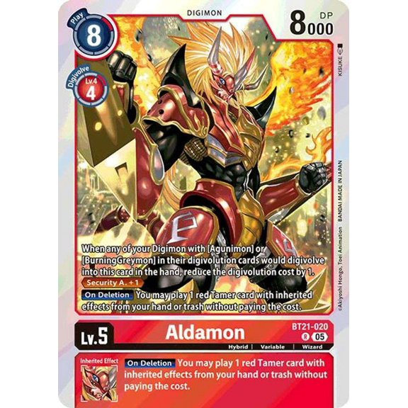 Digimon World Convergence Rare Aldamon BT21-020