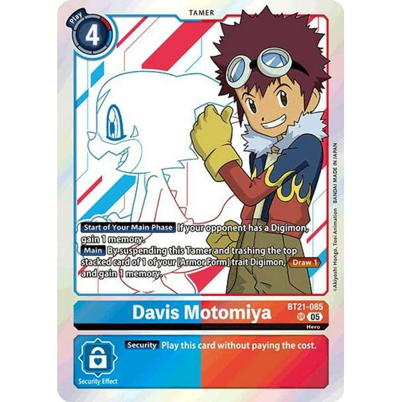 Digimon World Convergence Super Rare Davis Motomiya BT21-085