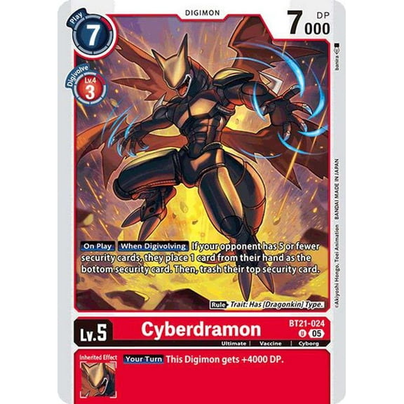 Digimon World Convergence Uncommon Cyberdramon BT21-024