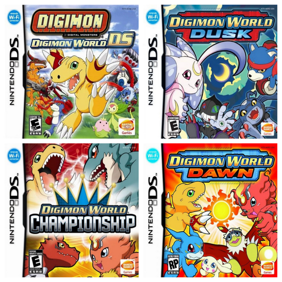 Digimon World DS & Dusk & Dawn & Championship 4 pcs NDS games US Version - brand new - Cartridge