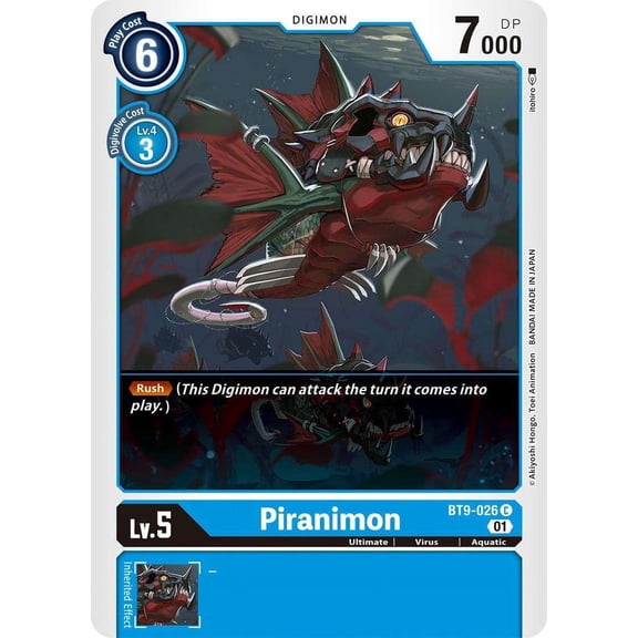 Digimon X-Record Common Piranimon BT9-026