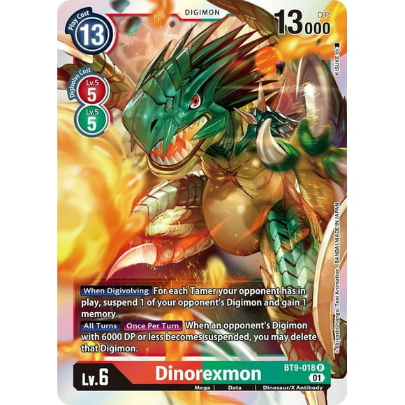 Digimon X-Record Rare Dinorexmon BT9-018