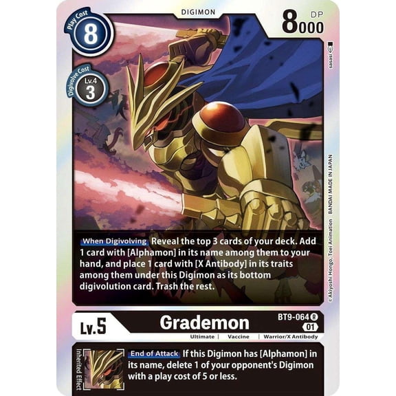 Digimon X-Record Rare Grademon BT9-064