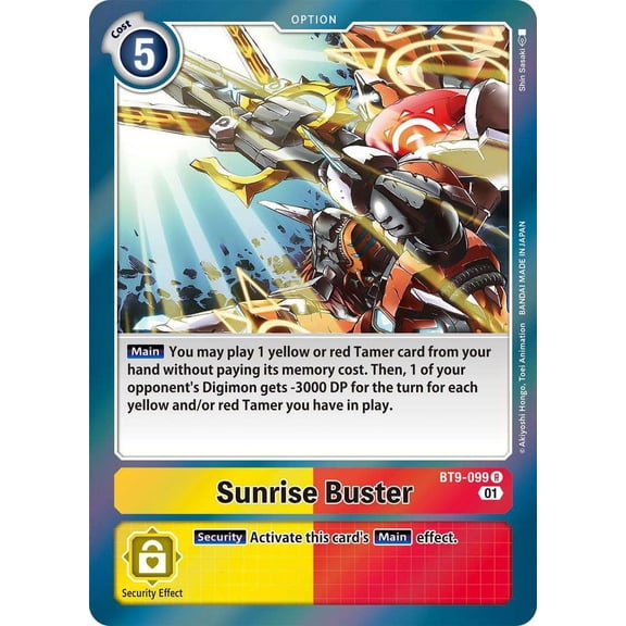 Digimon X-Record Rare Sunrise Buster BT9-099