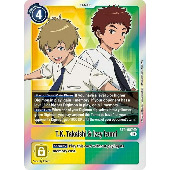 Digimon X-Record Rare T.K. Takaishi & Izzy Izumi BT9-087