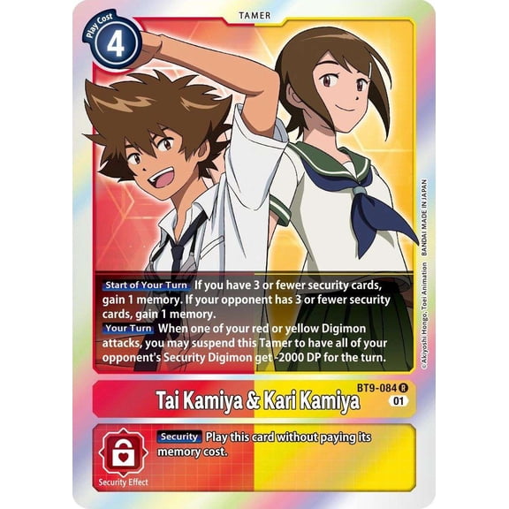Digimon X-Record Rare Tai Kamiya & Kari Kamiya BT9-084