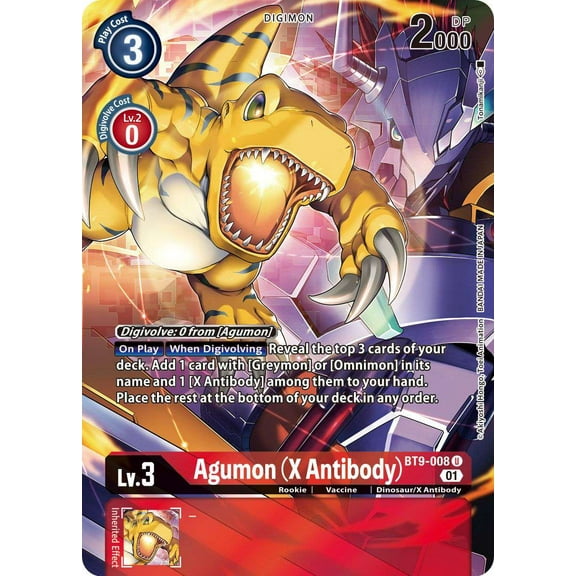 Digimon X-Record Uncommon Agumon (X Antibody) BT9-008 (Alternate Art)