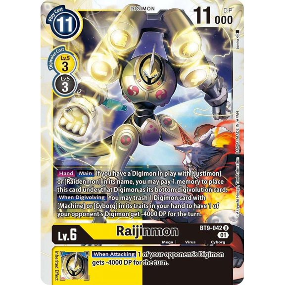 Digimon X-Record Uncommon Raijinmon BT9-042