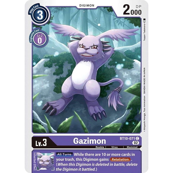 Digimon Xros Encounter Common Gazimon BT10-071