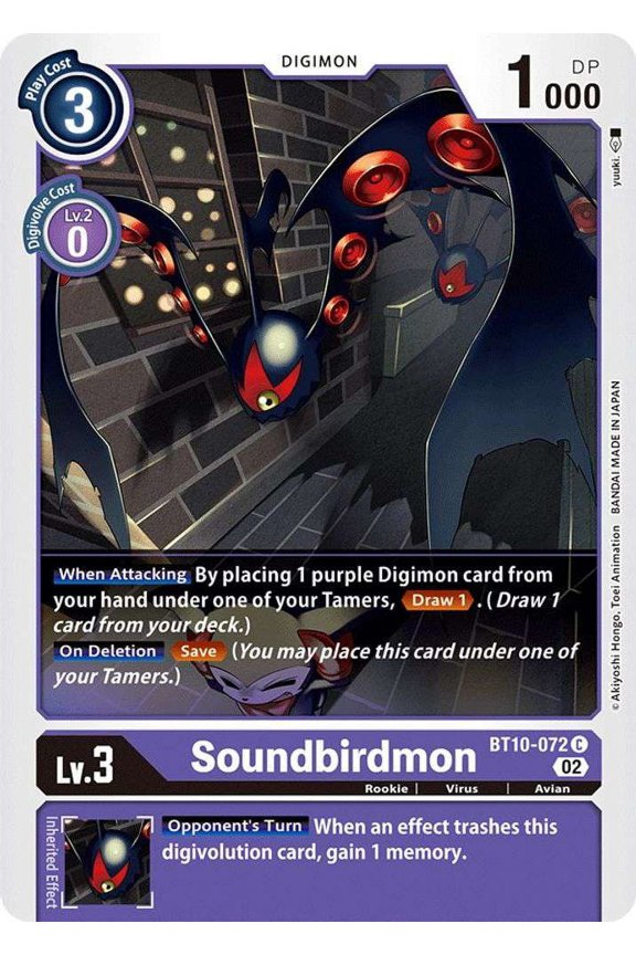 Digimon Xros Encounter Common Soundbirdmon BT10-072