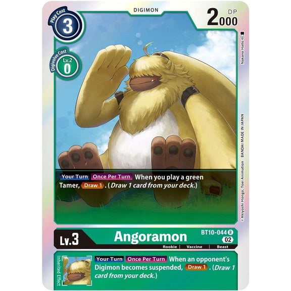 Digimon Xros Encounter Rare Angoramon BT10-044