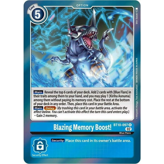 Digimon Xros Encounter Rare Blazing Memory Boost! BT10-097