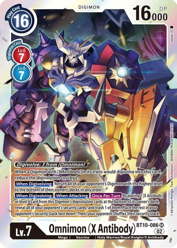 Digimon Xros Encounter Super Rare Omnimon BT10-086 (X Antibody) -  Walmart.com