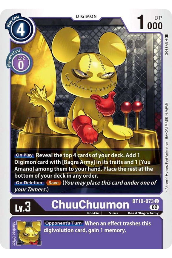 Digimon Xros Encounter Uncommon ChuuChuumon BT10-073