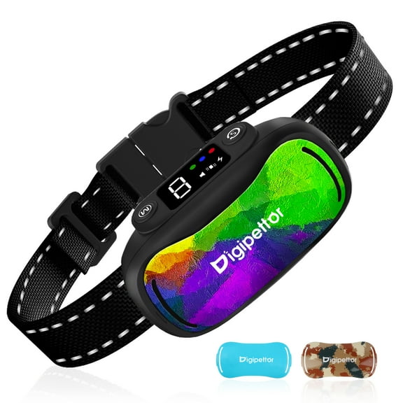 Digipettor Rechargeable Puppy Collar, Anti-Barking with 7 Levels, Waterproof, for Small to Large Dogs