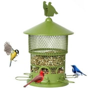 Digipettor Squirrel-Proof Wild Bird Feeder - Outdoor Hanging Mesh Feeder with 6 Feeding Ports - 4LB Large Capacity, Attracts Bluebirds, Cardinals, Finches, Blue Jays, and More
