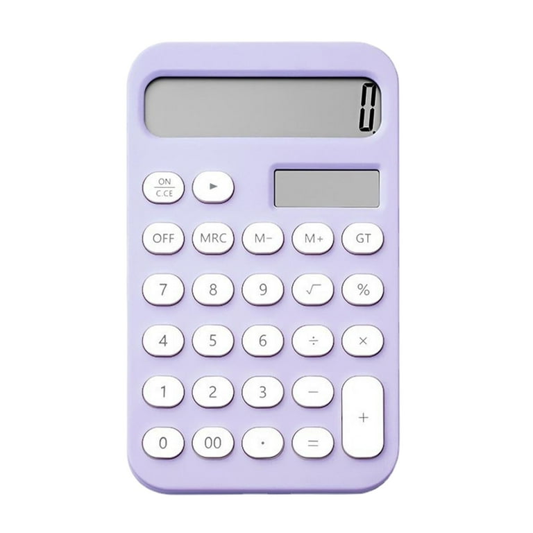 Digit Calculator Anti Slip Extra Large LCD Display Basic Calculator Violet