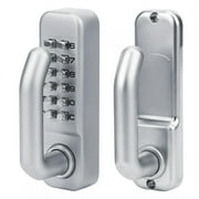 Digit Keypad Mechanical Door Lock Levers, Keyless Entry Door Lock Mechanical Combination Gate Lock Code Password Security Lock Double Sided Keypads Door Lock with Handle