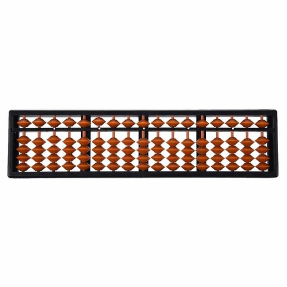 Digit Standard Abacus 10.2 Inches - Professional 17 Column Soroban Calculator, Math Calculating Tool with Reset Button for Adults, Functional and Educational Learning Tool,Brown