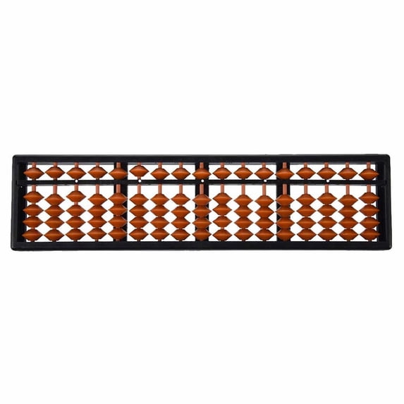 Digit Standard Abacus, Professional 17 Column Soroban Calculator, 17 Digit Soroban Beads (Functional and Educational Learning Tool) 1 Pcs, 10.2x2.6x0.6"